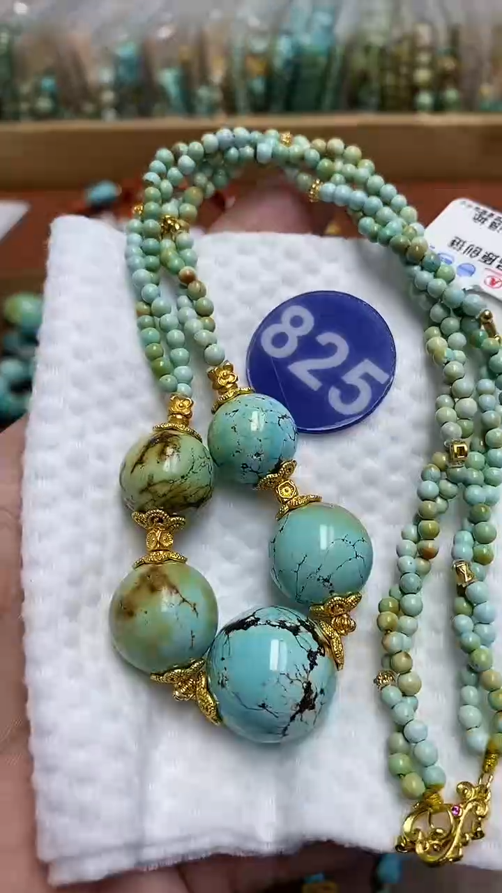 【闪购商品】绿松石项链银S925镶嵌825