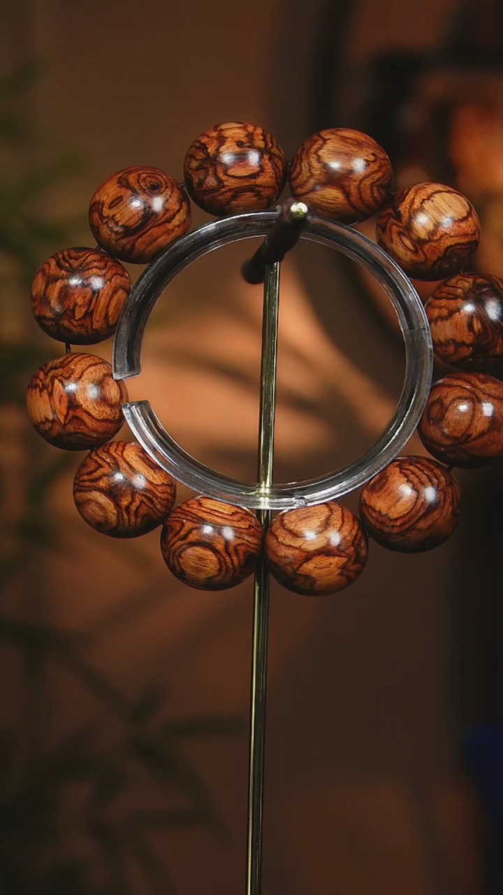 【闪购商品】黄花梨/降香黄檀手串/手链海南黄花梨2.0cm芝麻