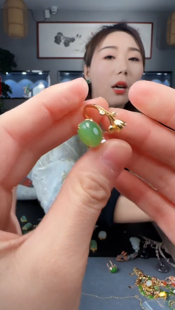 【闪购商品】和田玉戒指银S925镶嵌1