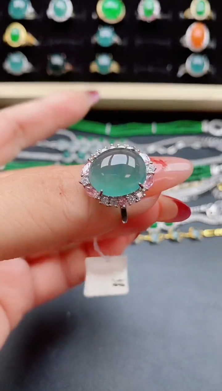 【闪购商品】翡翠戒指银S925镶嵌8508500