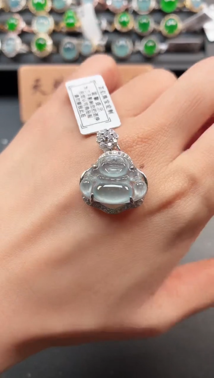 银S925镶嵌戒指翡翠111