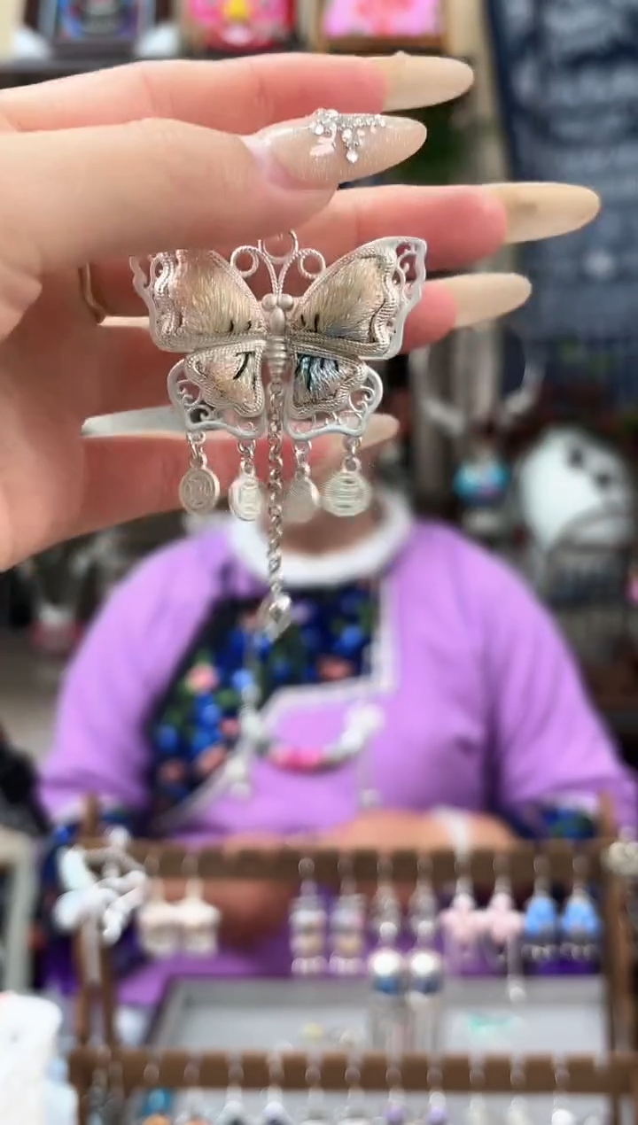 织绣民族风非遗老绣苗银饰品115