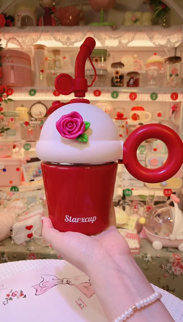 玫瑰花保温杯——手工制作品质好！