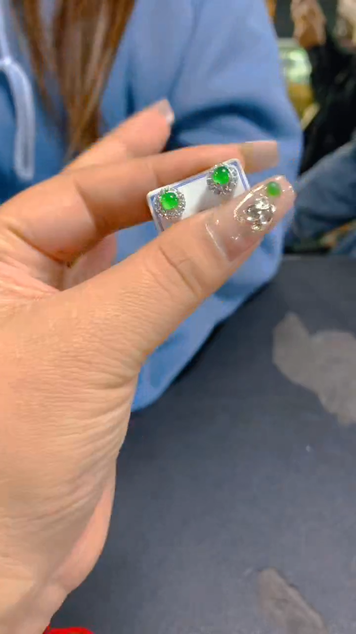 【闪购商品】翡翠耳饰未镶嵌0715893223多样性发一