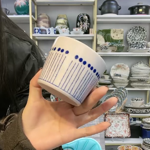 【2支】日本进口美浓烧苍十草茶杯230ml