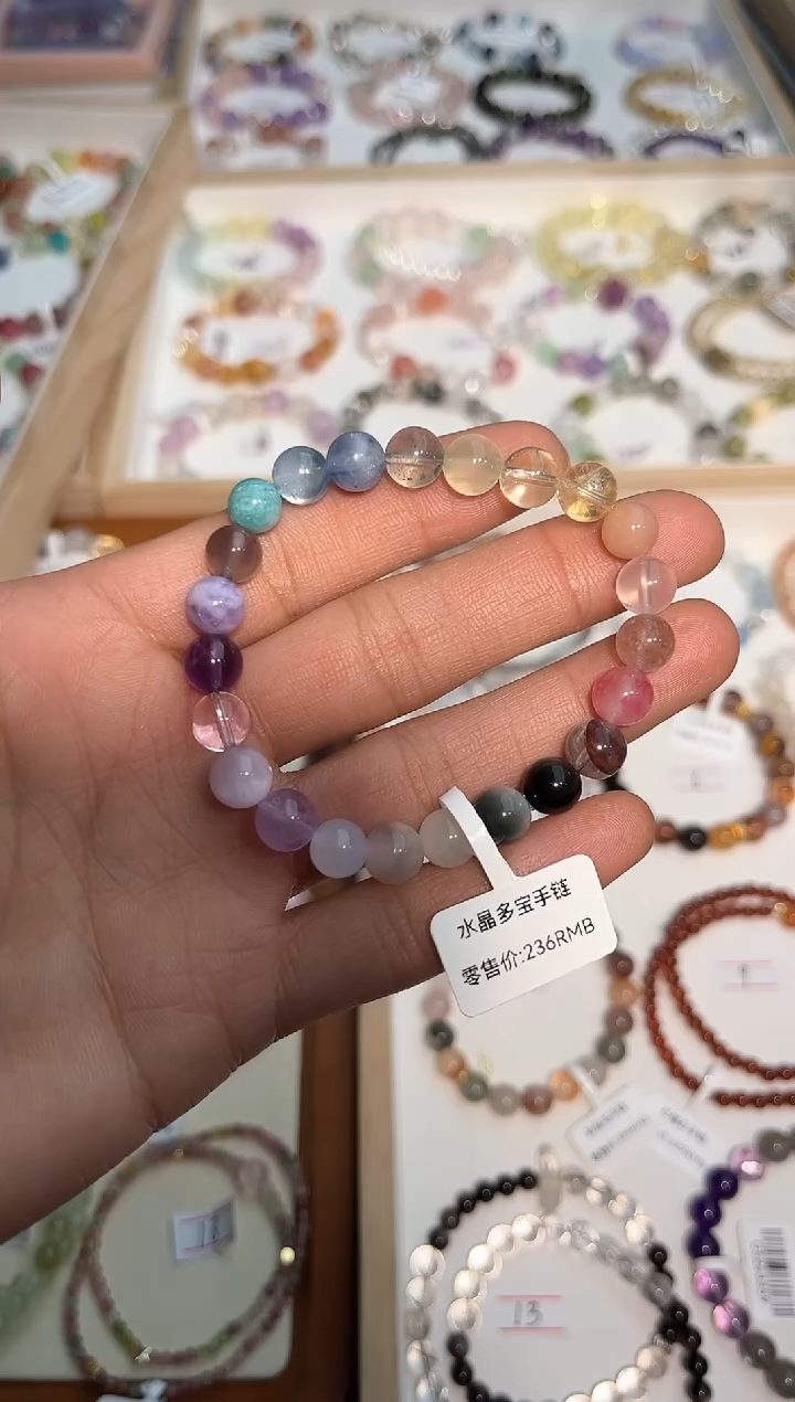 【闪购商品】水晶手链未镶嵌水晶多宝