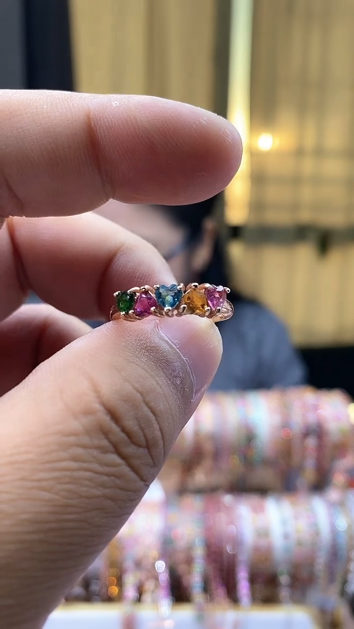 【闪购商品】碧玺戒指银S925镶嵌354354345345