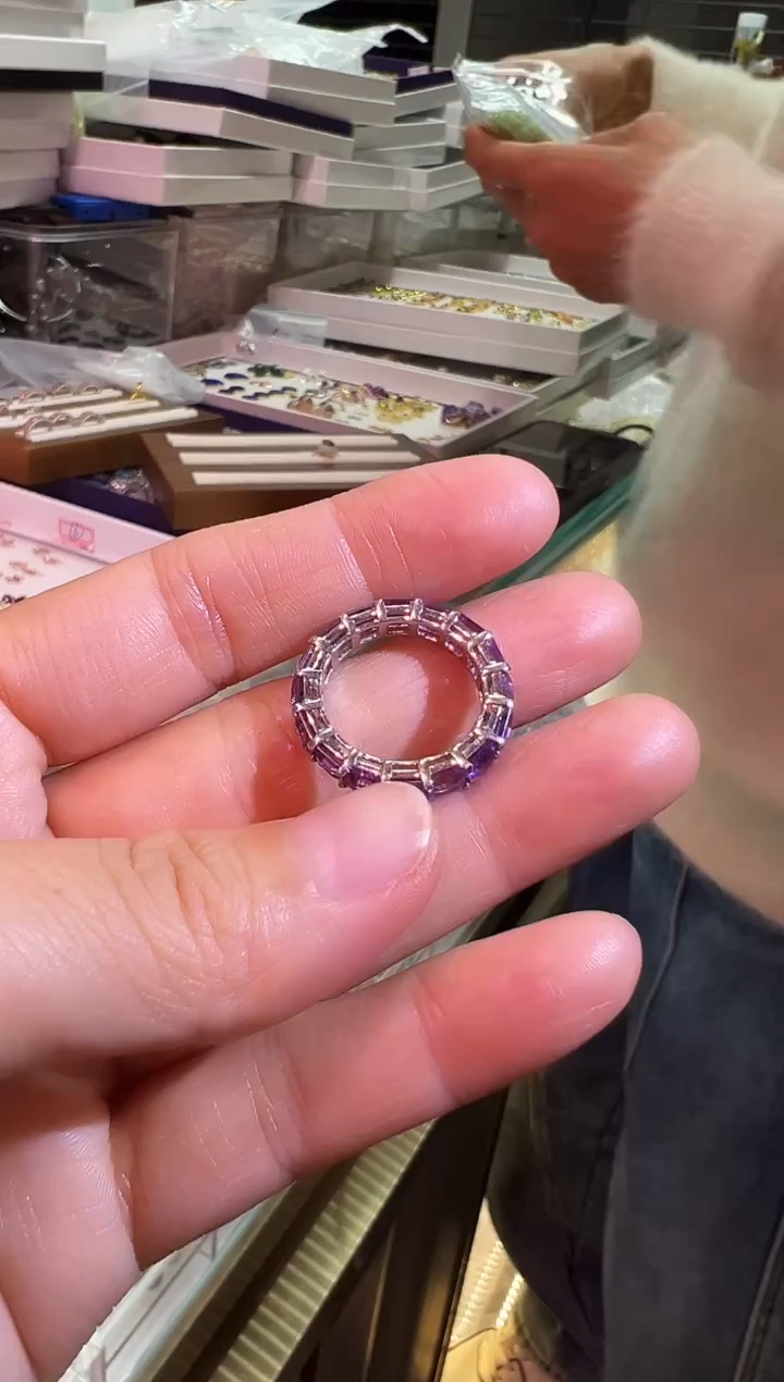 银S925镶嵌戒指水晶1207m031多样性发其一