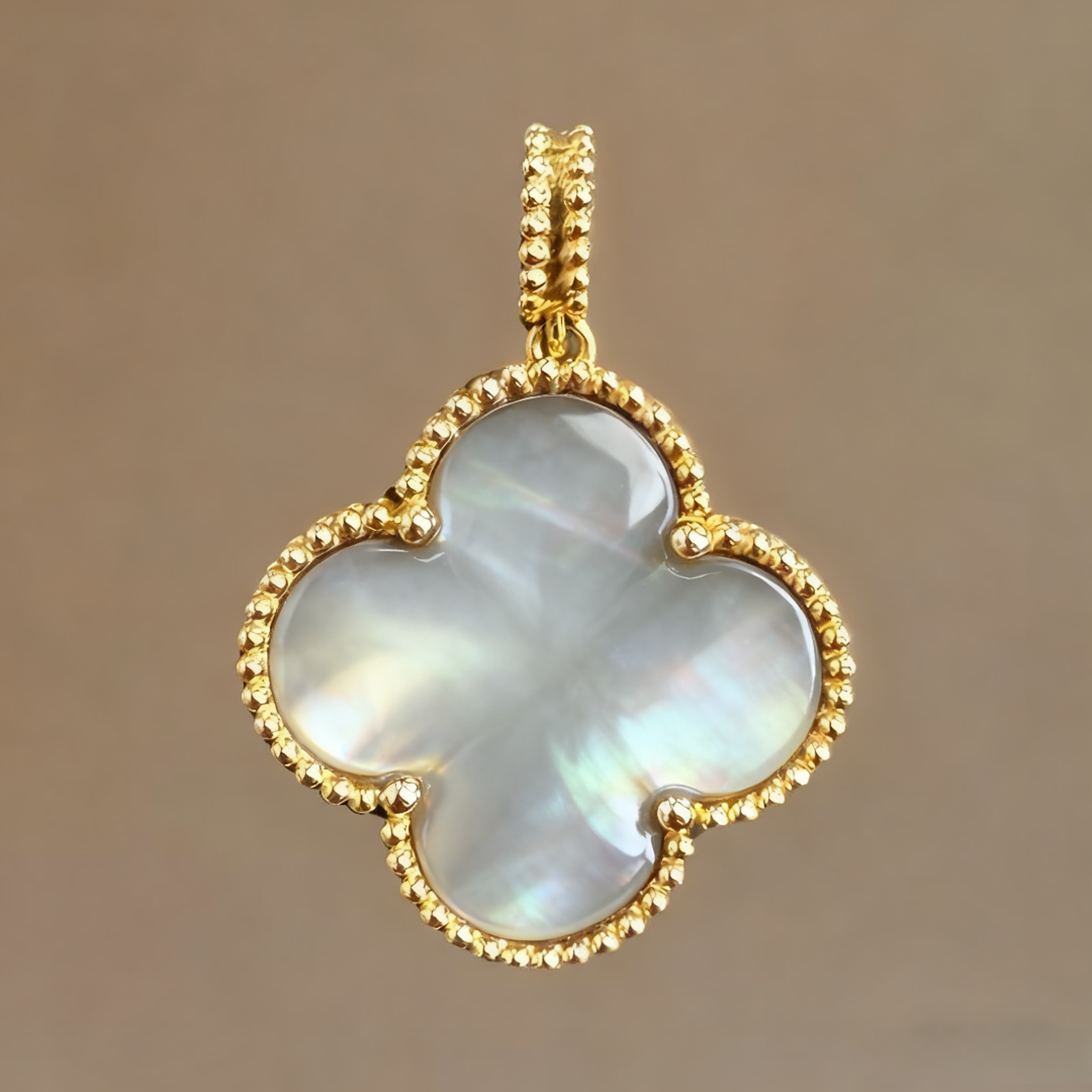 【玉素专属】18k金灰贝母吊坠25mm   优雅精美星辰美丽高档宫廷风