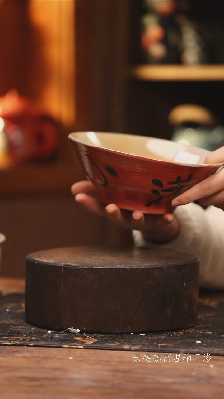 陶瓷景德镇高温釉下手绘陶瓷@L325@