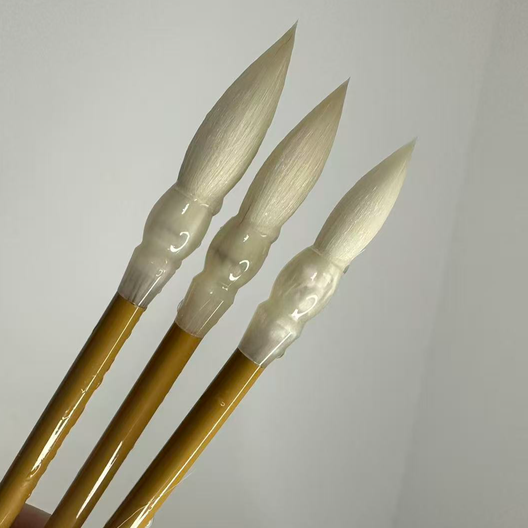 瑞雪羊爪峰纯羊毛狼毫不加健特软中大楷隶书篆书行草作品专用毛笔
