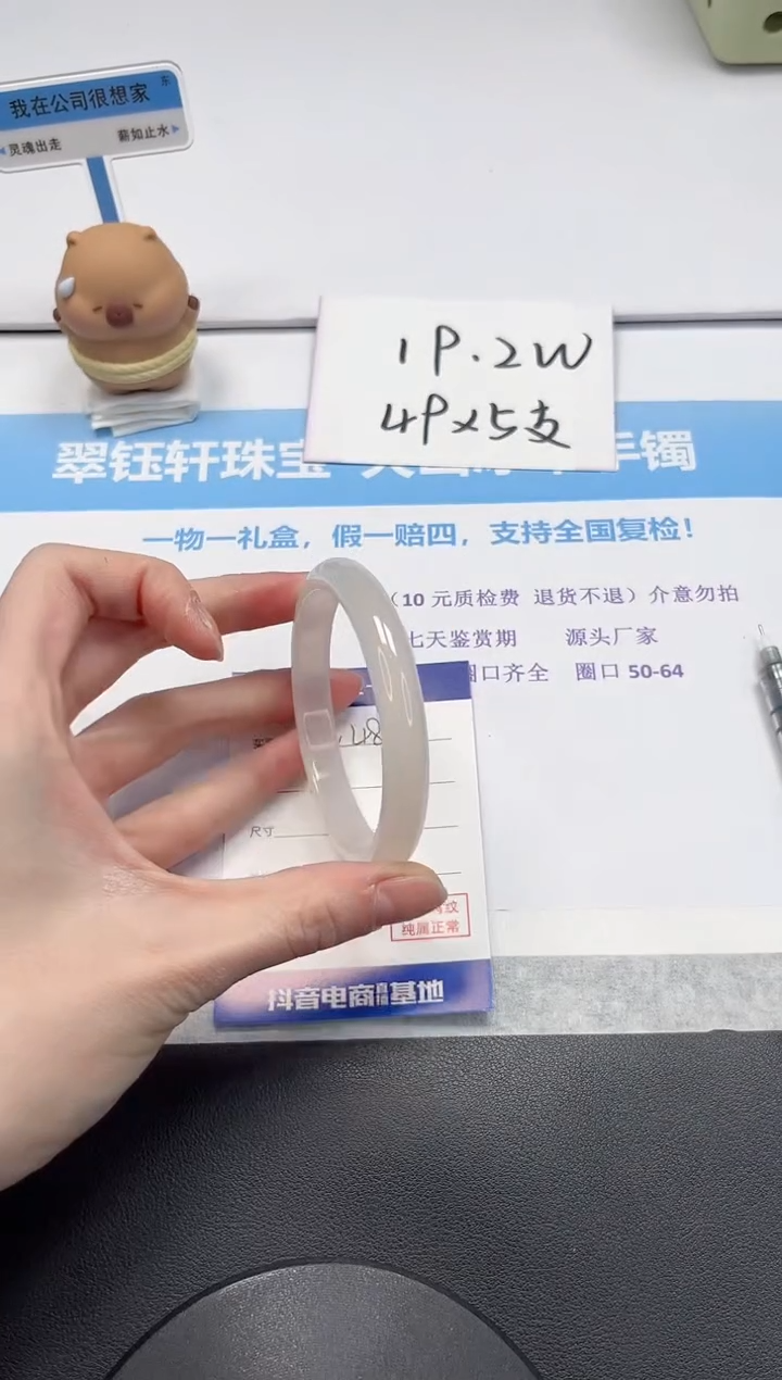 【闪购商品】石英质玉手镯未镶嵌V488-58.5