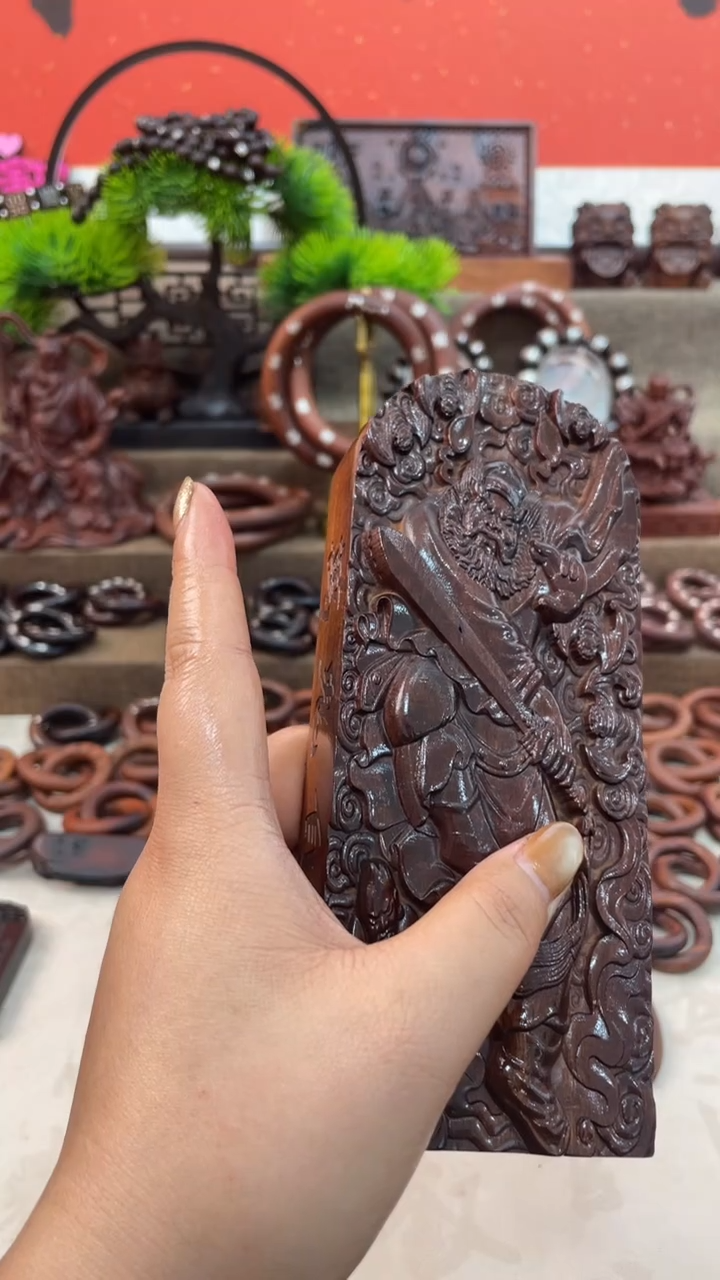 木枣木17公分钟馗令牌