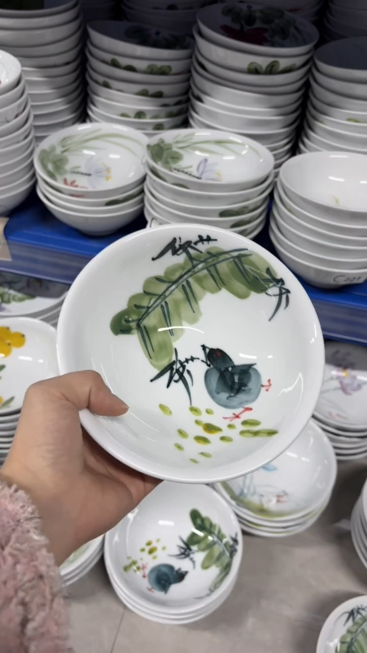景德镇高温陶瓷食品级手绘釉中彩-壮壮碗