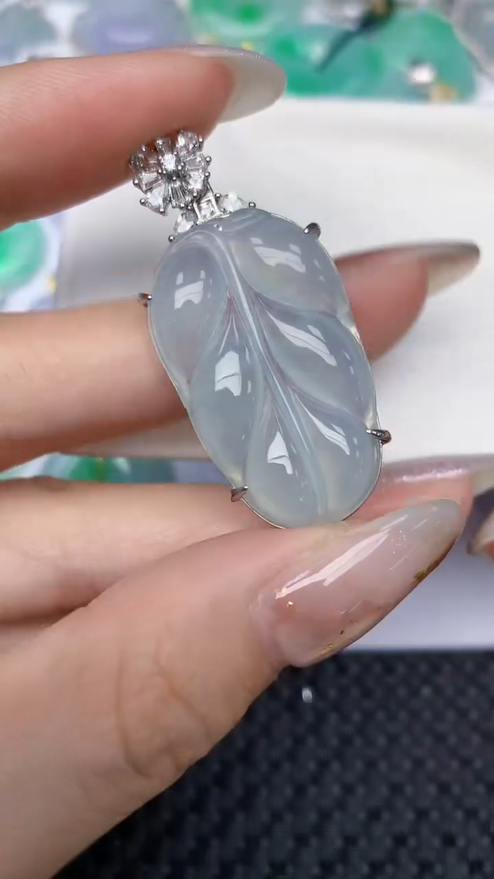 颈饰未镶嵌翡翠天然缅甸翡翠a货百元以上9元证书费自理