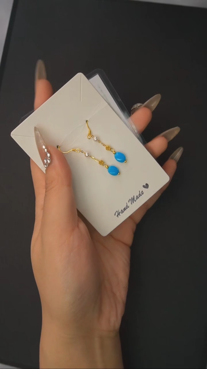 【闪购商品】绿松石耳环银S925镶嵌发货一件