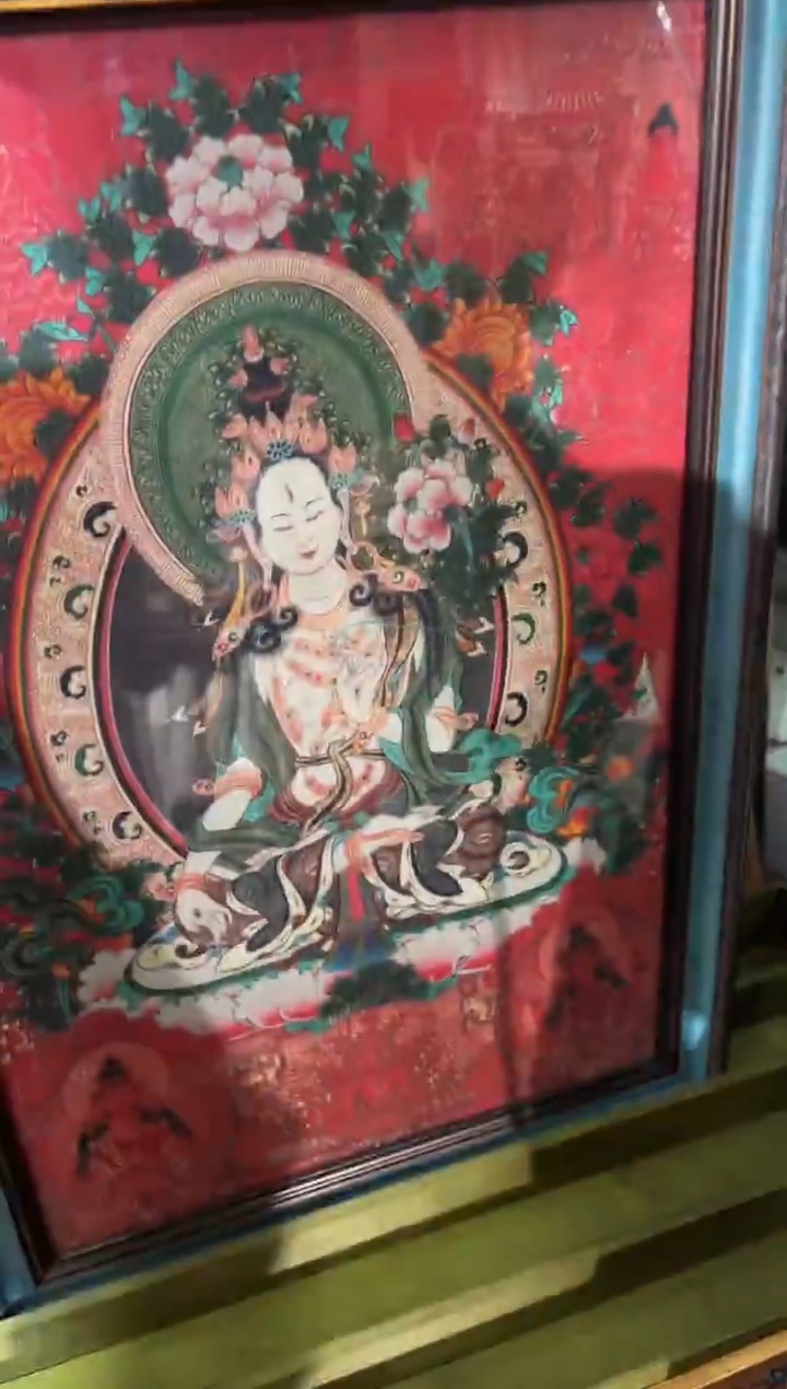 卷轴画龙妹的唐卡tk16