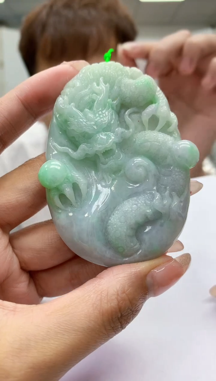 【闪购商品】定制翡翠未镶嵌4868MM-毛货挂件98