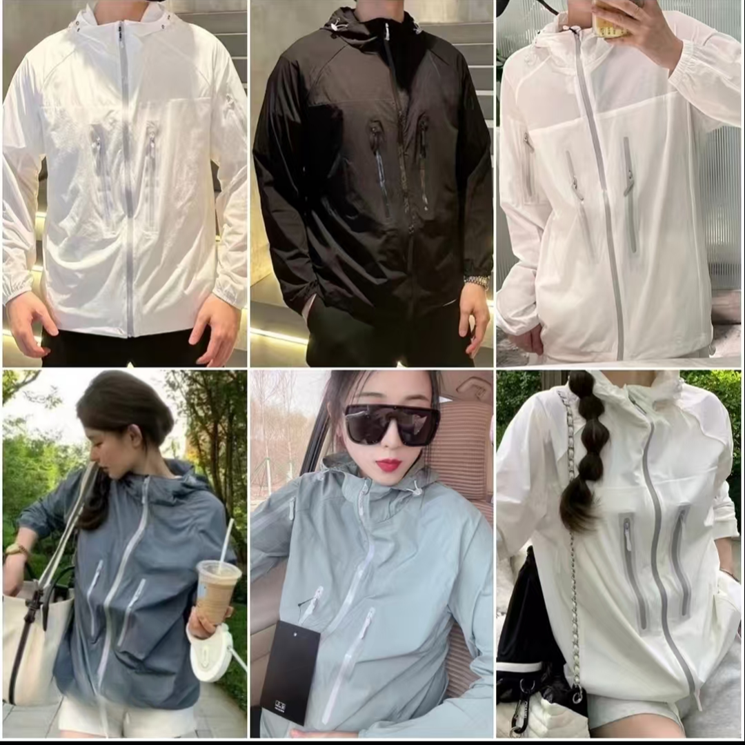 夏季户外男女冰感防紫外线速干轻薄透气连帽防晒皮肤衣