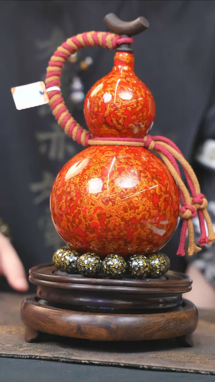 【闪购商品】YF158漆艺酒葫芦不包手串及旋转底座