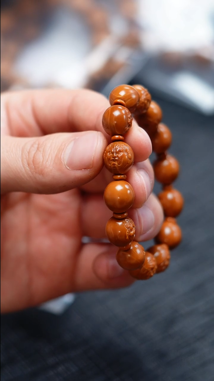 手串/手链橄榄核橄榄核 微花处理