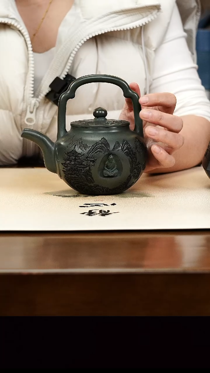 茶壶紫砂宜兴原矿紫砂壶孤品