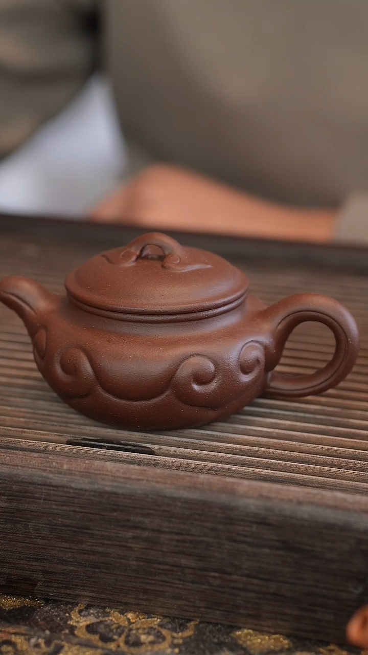 茶壶紫砂如意仿古 变色龙 半手工 180cc