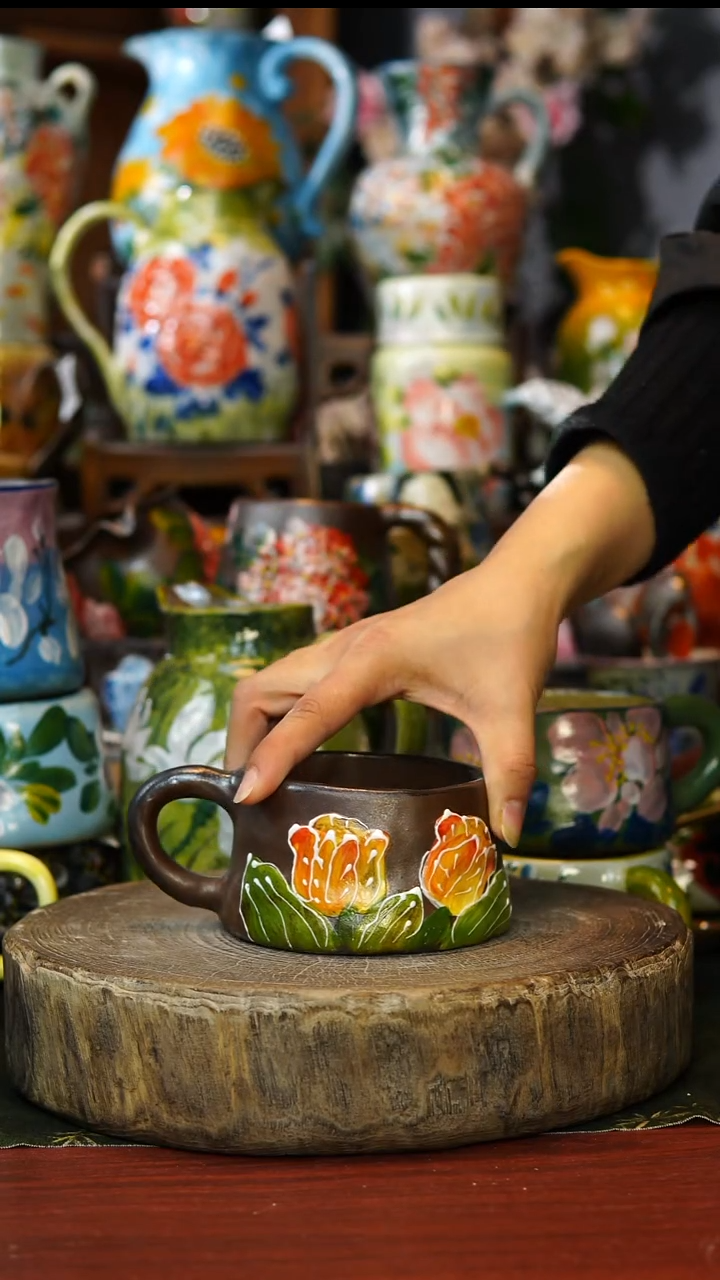 陶瓷170景德镇手工手绘釉下彩