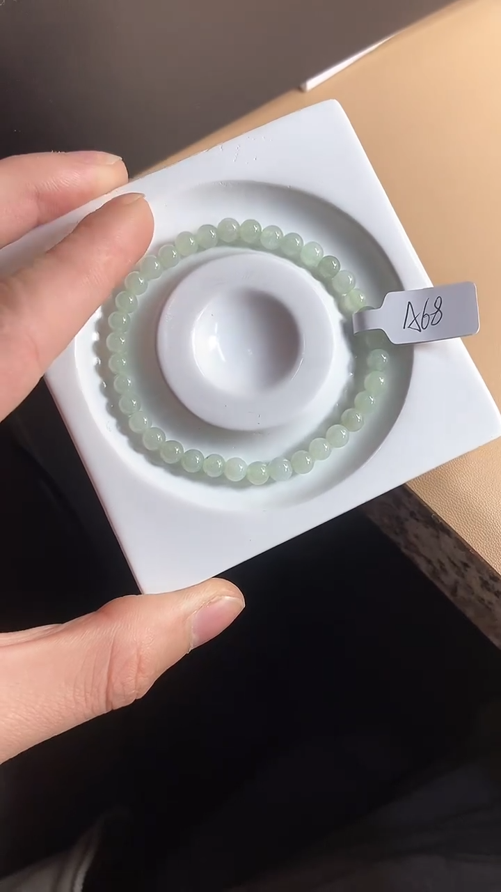 【闪购商品】翡翠手串未镶嵌天然翡翠A货手串A68
