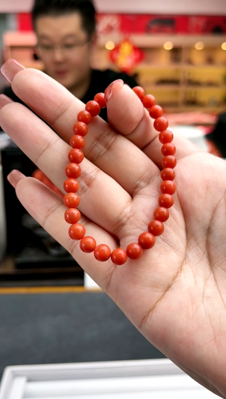 【闪购商品】南红玛瑙卡6南红保山杨柳哑光单圈未镶嵌一件11