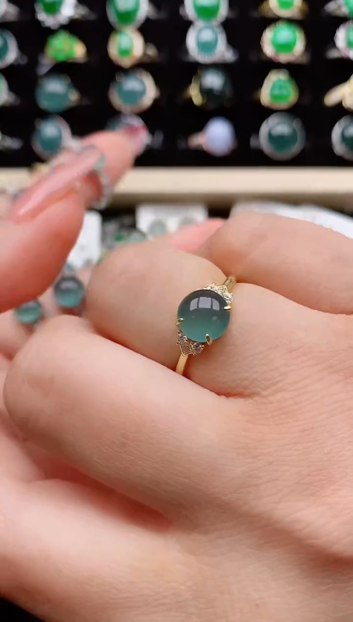 【闪购商品】翡翠戒指银S925镶嵌321321