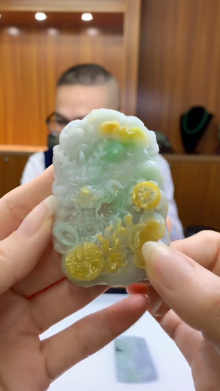 定制翡翠未镶嵌1022ry-毛货挂件63