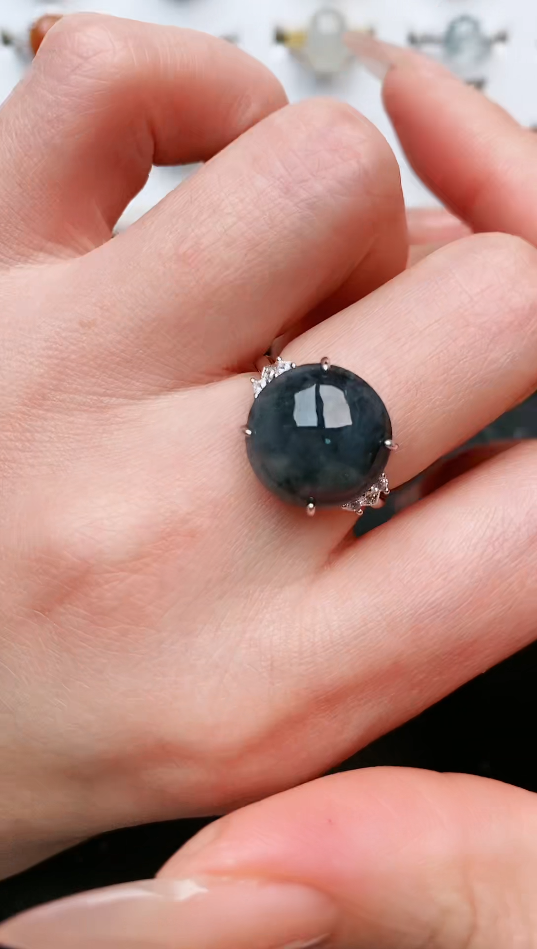 【闪购商品】翡翠戒指银S925镶嵌.....