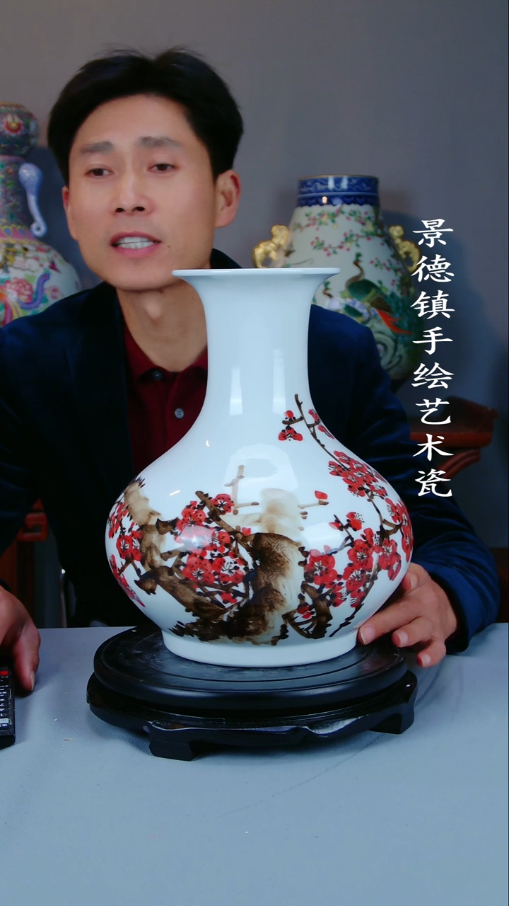 摆件陶瓷景德镇手工手绘陶瓷摆件18