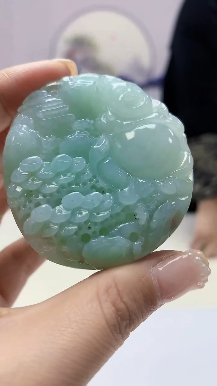 【闪购商品】定制翡翠未镶嵌4902ms-毛货98佛公