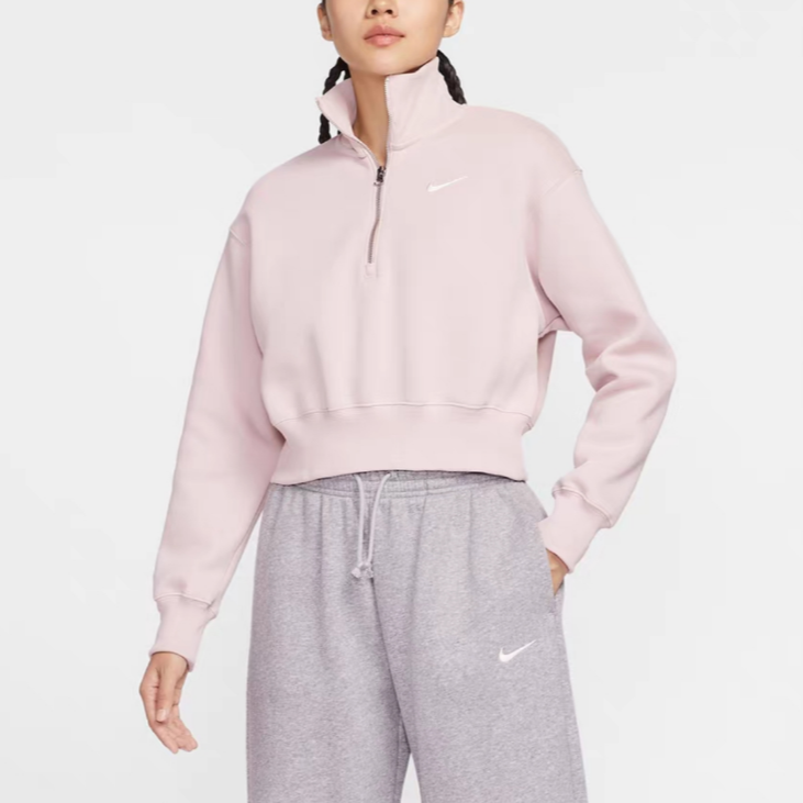 耐克/NIKE女子新款宽松运动休闲立领套头衫长袖卫衣 DQ5768667
