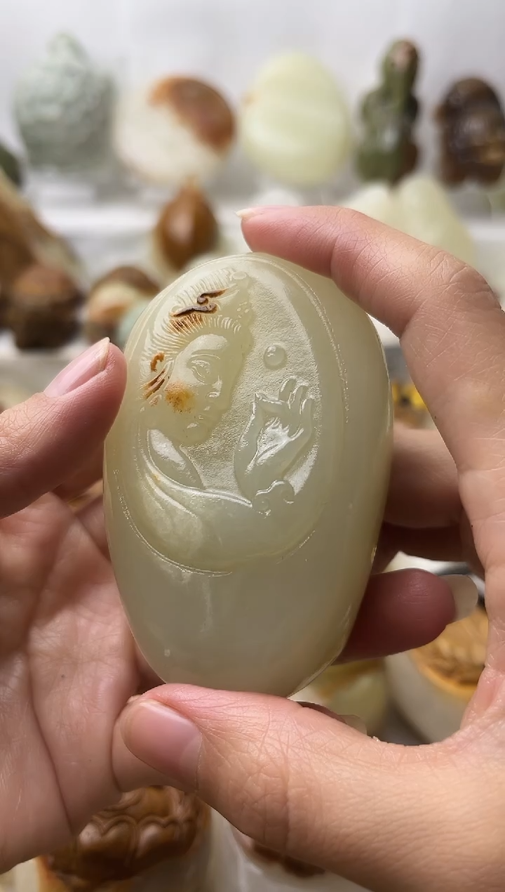 石材古青石棉纹正常不退换观音