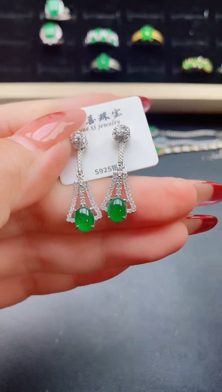 【闪购商品】翡翠戒指银S925镶嵌321321