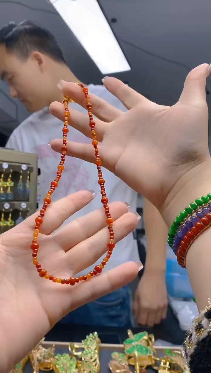 【闪购商品】翡翠耳饰合金285翡翠锁骨链