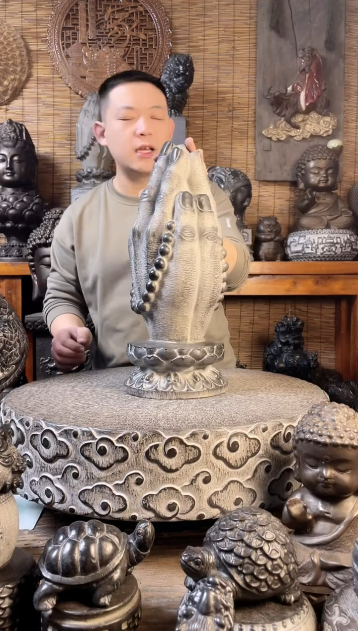 【闪购商品】46佛手天然青石雕刻