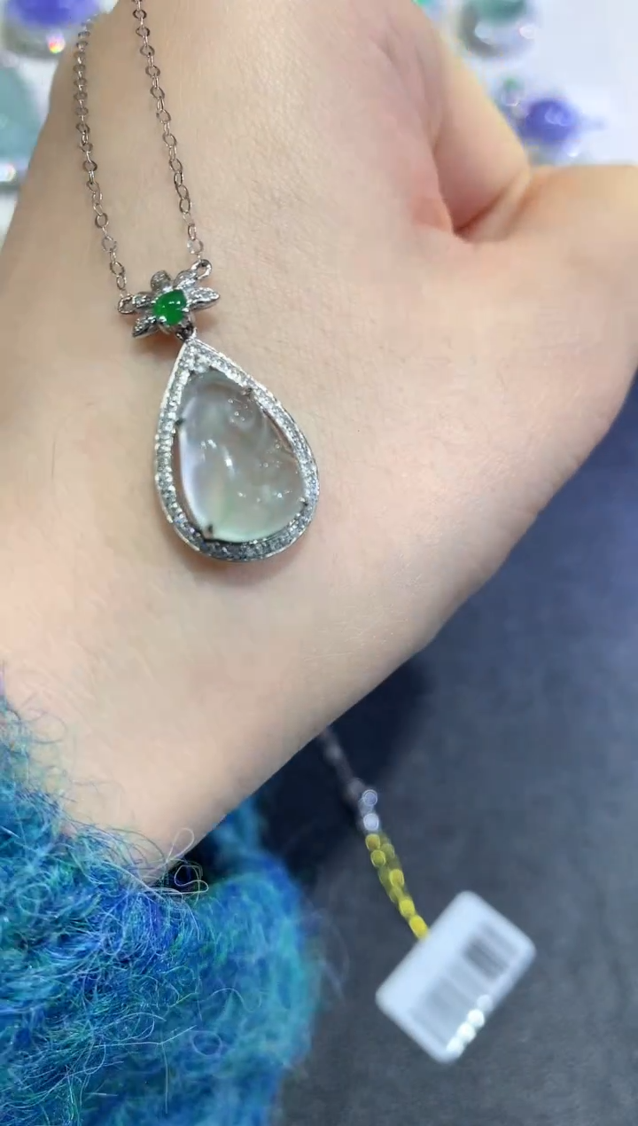 【闪购商品】翡翠颈饰18K金镶嵌C43   