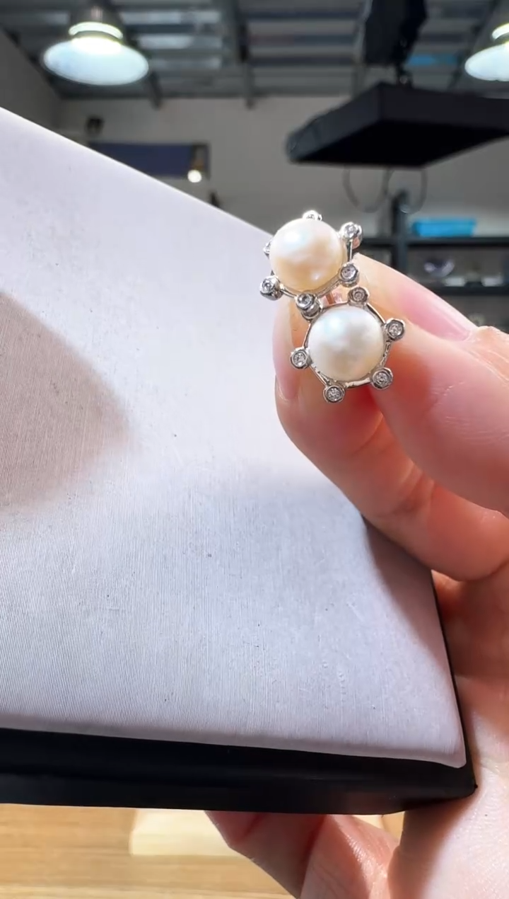 未镶嵌耳钉淡水珍珠优0027