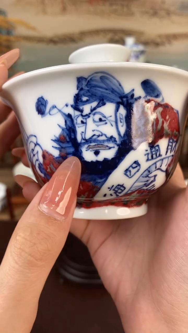 高温釉下景德镇手工手绘茶器16