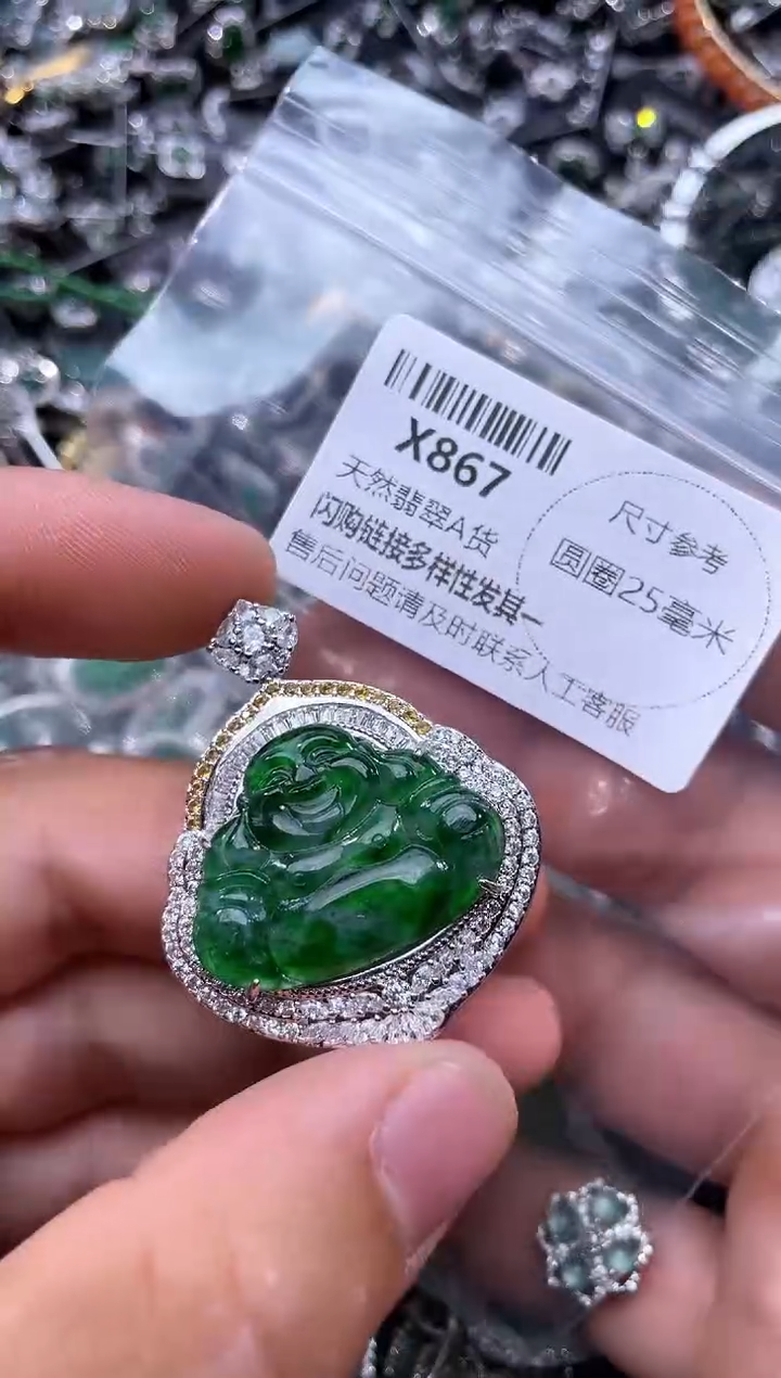 【闪购商品】翡翠颈饰未镶嵌X867基地 车挂