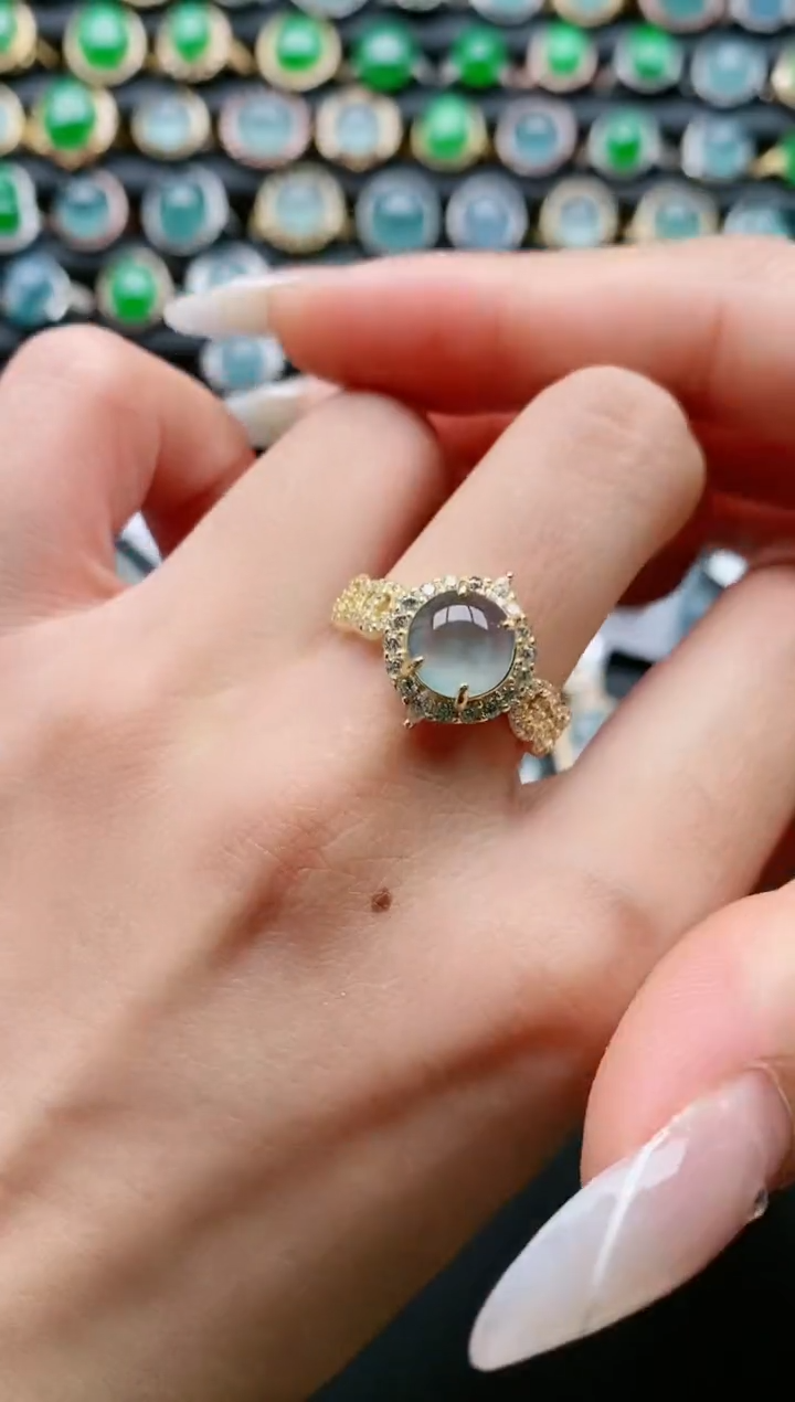 【闪购商品】翡翠戒指银S925镶嵌111111111