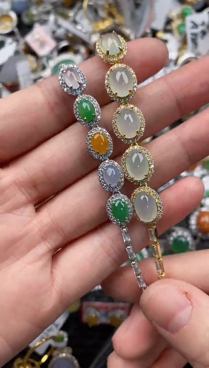 银S925镶嵌戒指翡翠999              7