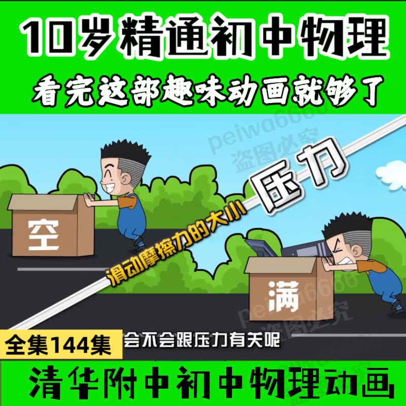 清华附中初中物理化学趣味看动画爆笑动漫视频预习复习知识点素材