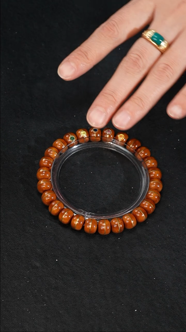 手串紫金鼠鼠尖纯肉金腰带六芒星款