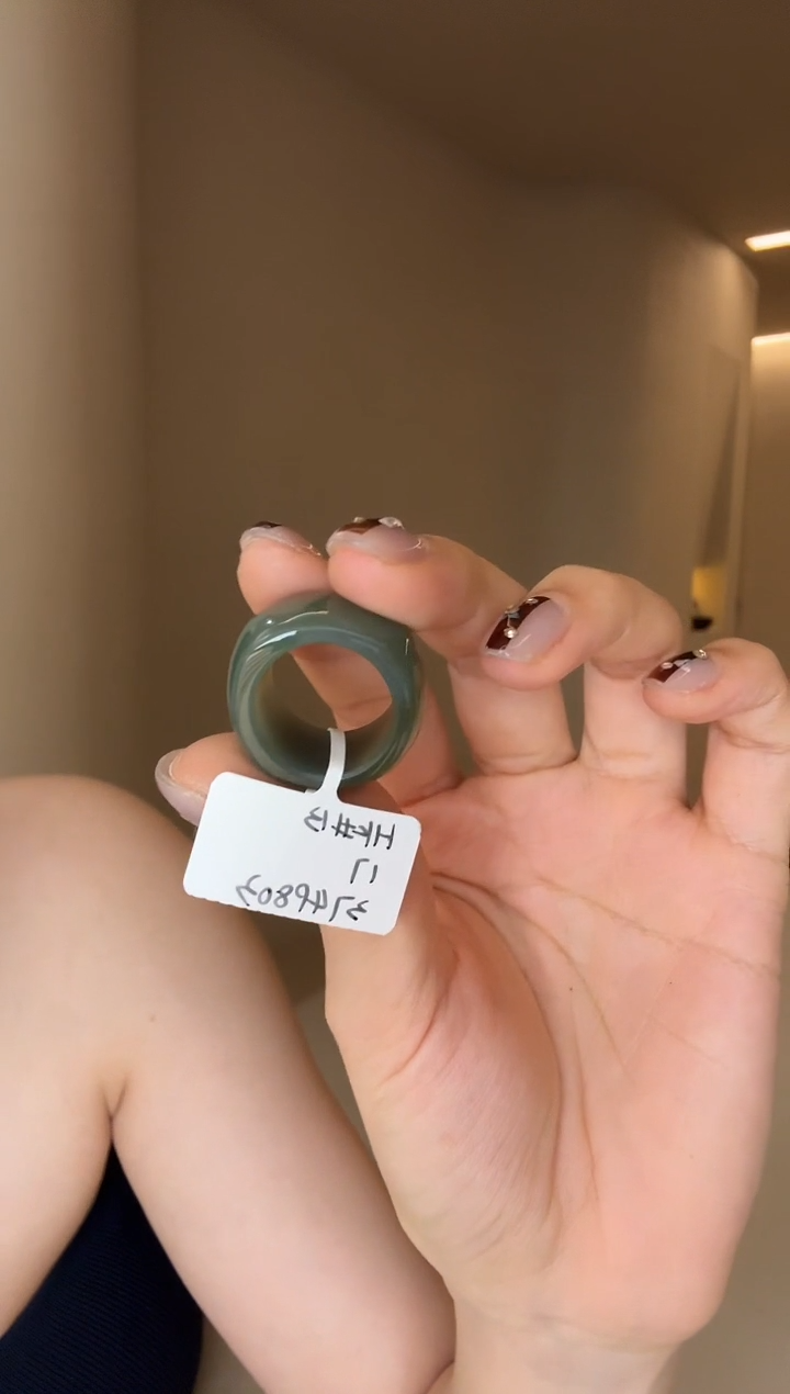【闪购商品】和田玉戒指未镶嵌且末蓝13码多样性发一