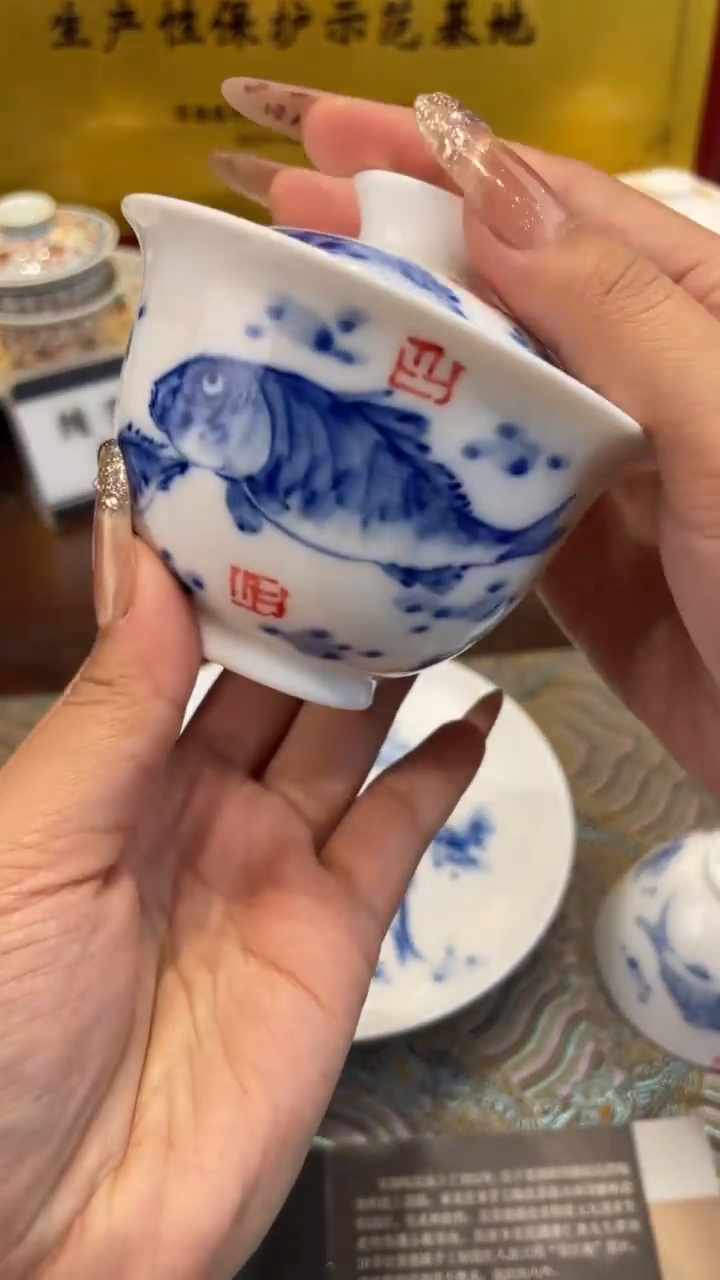 杯子瓷景德镇手工手绘陶瓷